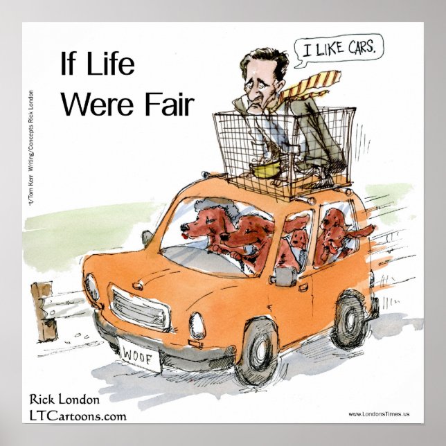 Romneys irische Setters Funny Rick London Poster (Vorne)