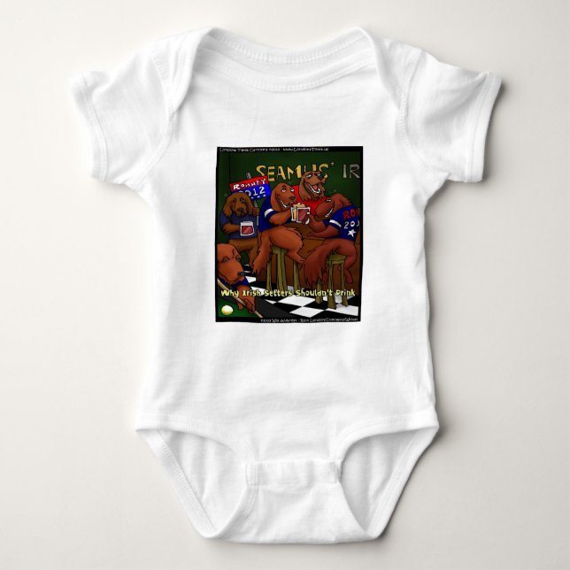 Romneys irischer Setters Funny Baby Bodysuit Strampler (Vorderseite)