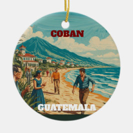 Rompecabezas  GUATEMALA COBAN Retro poster Keramik Ornament