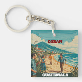 Rompecabezas  GUATEMALA COBAN Retro poster Schlüsselanhänger