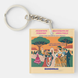 Rompecabezas  Honduras CHOLUTECA Retro poster Schlüsselanhänger