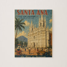 Rompecabezas  Santa Ana, El Salvador  Retro poster