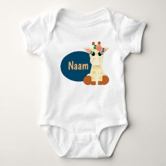 Romper met naam en  Giraffe van Stylimalzz Baby Strampler