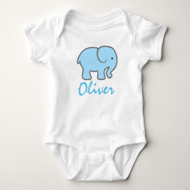 Romper "Olifant". Baby Strampler (Vorderseite)