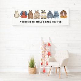 Rompers Dress Welcome to Baby Shower Banner