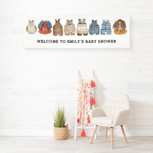 Rompers Dress Welcome to Baby Shower Banner