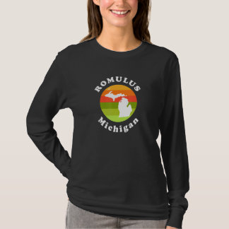 Romulus Michigan Outdoors Sunrise MI Vacation T-Shirt