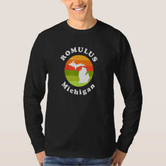 Romulus Michigan Outdoors Sunrise MI Vacation T-Shirt