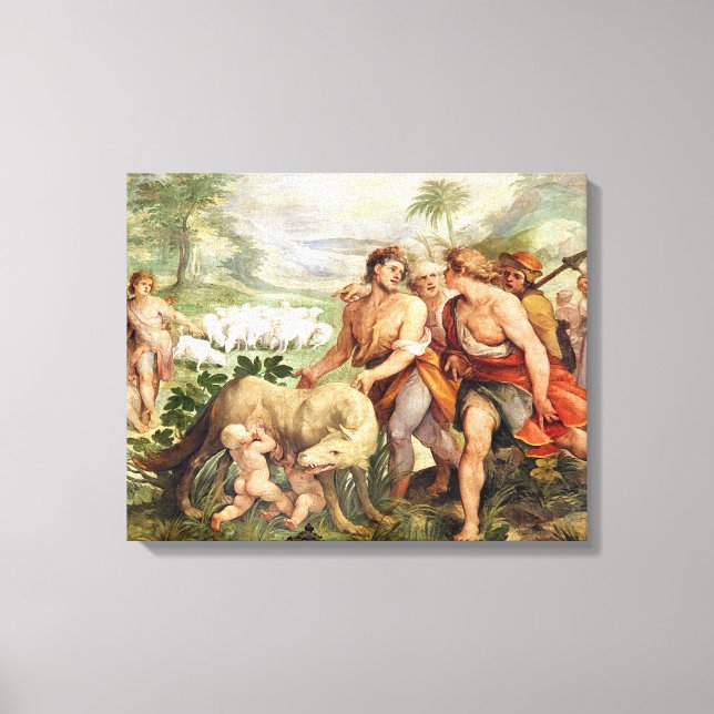Romulus sauckgeführt vom Wolf Leinwanddruck (Vorderseite)
