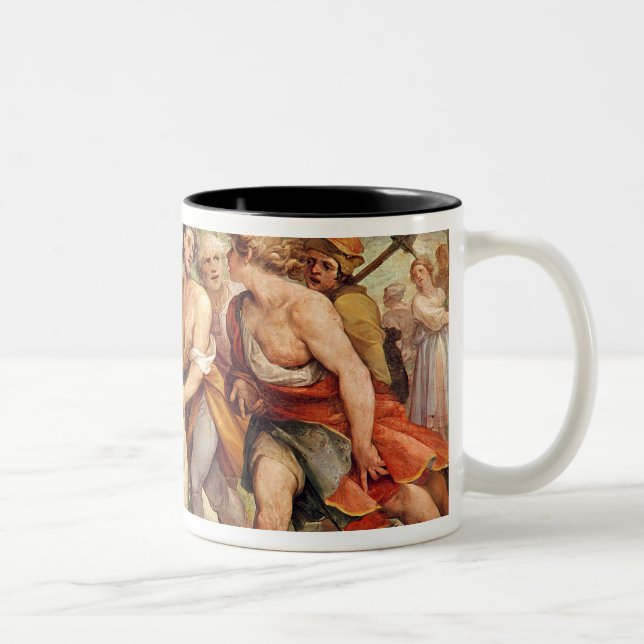 Romulus säugte durch den Siewolf Zweifarbige Tasse (Rechts)