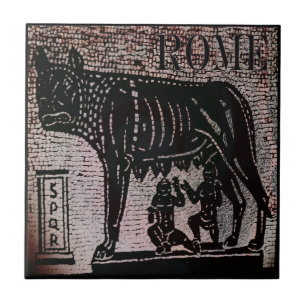 Romulus und Remus Fliese