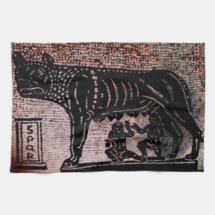 Romulus und Remus Küchentuch