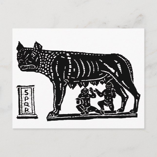 Romulus und Remus Roman Mythologie Postkarte (Vorderseite)