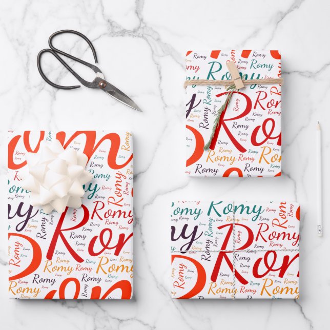 Romy Geschenkpapier Set (Vorderseite)