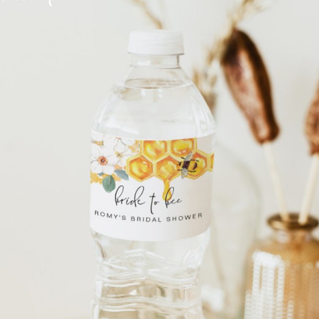 ROMY Rustic Blütensüß, als Babydusche Wasserflaschenetikett (Von Creator hochgeladen)