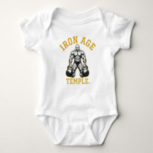 Ron Age Temple Est 1978 Engagiert Vintage Fitnes Baby Strampler