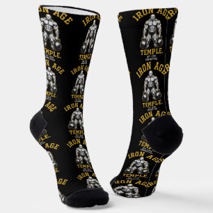 Ron Age Temple Est 1978 Engagiert Vintage Fitnes Socken