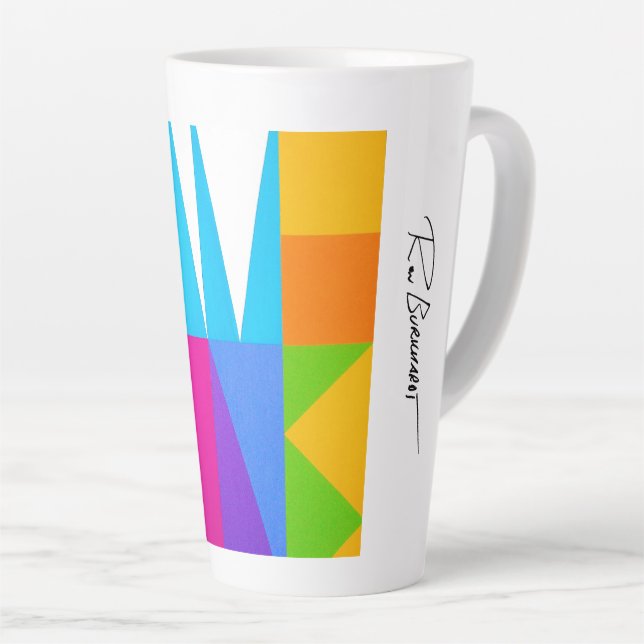 Ron Burkhardts Kunst aus der Schrift von Hampton Milchtasse (Rechte Ecke)