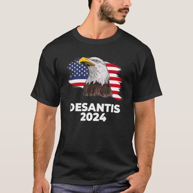 Ron DeSantis 2024 Bald Eagle DeSantis 2024 Republi T-Shirt (Vorderseite)