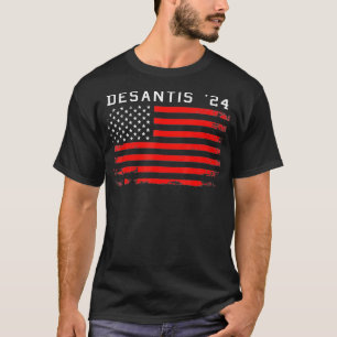 RON DESANTIS 2024 T-Shirt DeSantis '24 Red USA Fla