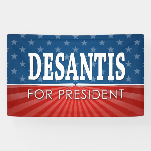 Ron DeSantis 2024 - US Flagge Design Banner (Horizontal)