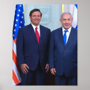 Ron DeSantis And Benjamin Netanyahu Poster