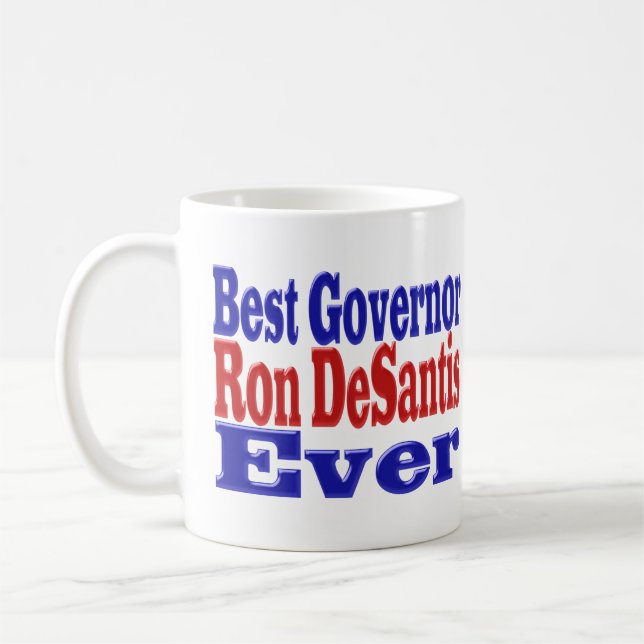 Ron DeSantis bester Gouverneur aller Zeiten rot-bl Kaffeetasse (Links)