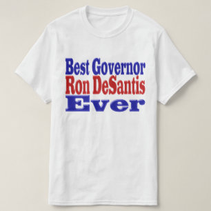 Ron DeSantis bester Gouverneur je roter blauer Tex T-Shirt