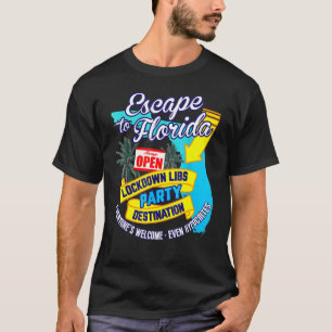 Ron Desantis Campaicape to Florida Lockdown L T-Shirt
