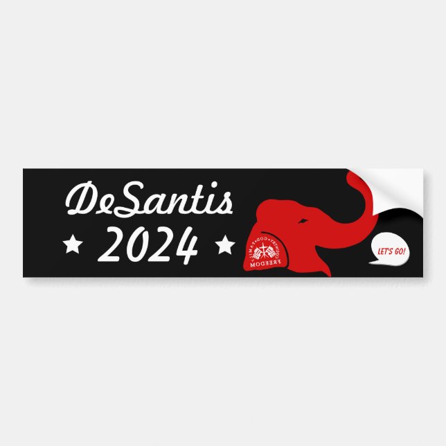 Ron DeSantis für den Präsidenten 2024 Autoaufkleber (Vorne)