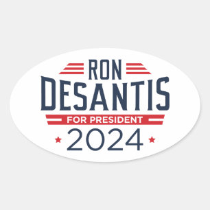Ron DeSantis für den Präsidenten 2024 Ovaler Aufkleber