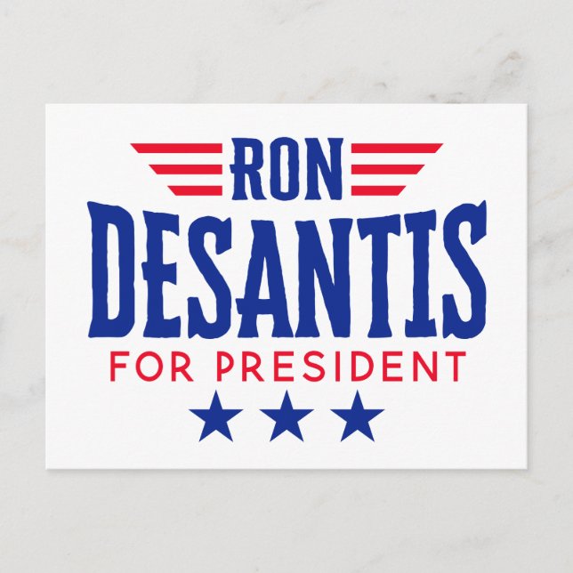 Ron DeSantis für Präsident 2024 - Kampagne Postkarte (Vorderseite)