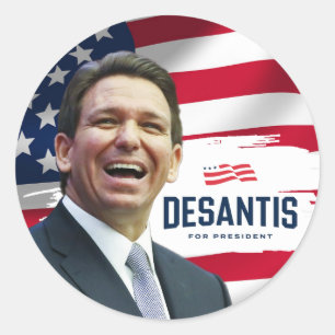 Ron DeSantis für Präsident 2024 Runder Aufkleber
