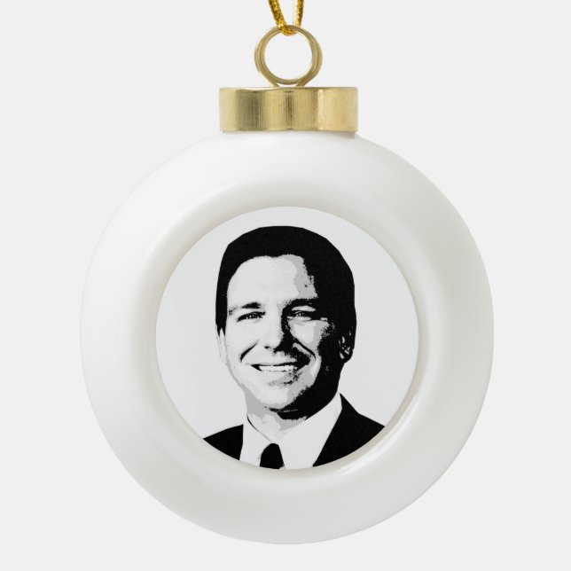 Ron DeSantis Keramik Ball Kugel-Ornament (Vorderseite)