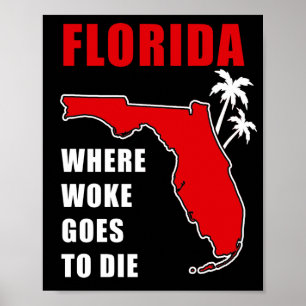 Ron Desantis Zitat Florida: Wo geweckt geht zu die Poster