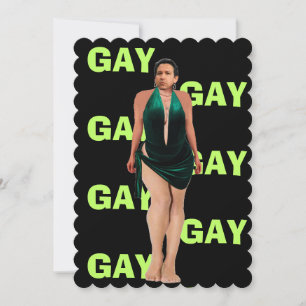 Ron Don sagt nicht Gay DeSantis in Drag Notecard Feiertagskarte