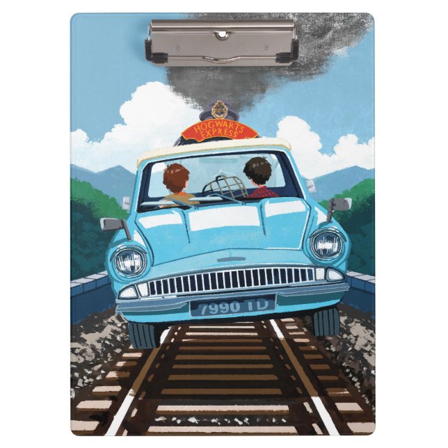 Ron & HARRY POTTER™ in Flying Car to HOGWARTS™ Klemmbrett (Vorderseite)