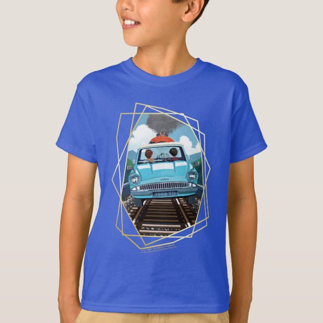 Ron & HARRY POTTER™ in Flying Car to HOGWARTS™ T-Shirt (Vorderseite)