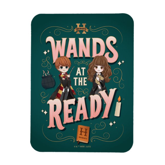 Ron & Hermione Wands auf der Fertigstellung Magnet (Vertikal)