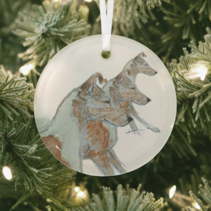 Ron Hevener Glatter Collie-Schmuck Ornament Aus Glas