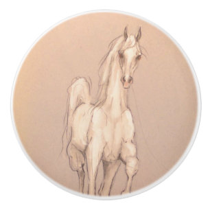 Ron Hevener White Stallion Keramikknauf