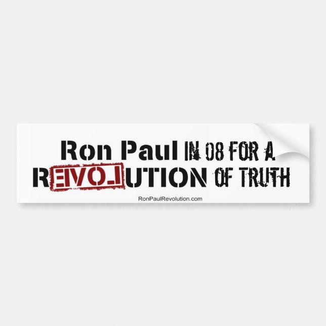Ron Paul 08 Autoaufkleber (Vorne)