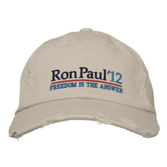 Ron Paul ’12 Campaign Style Hat Bestickte Kappe (Vorderseite)