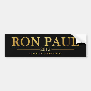 Ron Paul 2012 - Abstimmung für Freiheit (Gold) Autoaufkleber