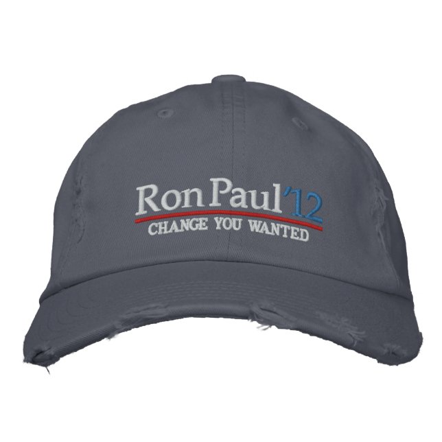 Ron Paul 2012 Anpassbare bestickte Hats Bestickte Baseballkappe (Vorderseite)