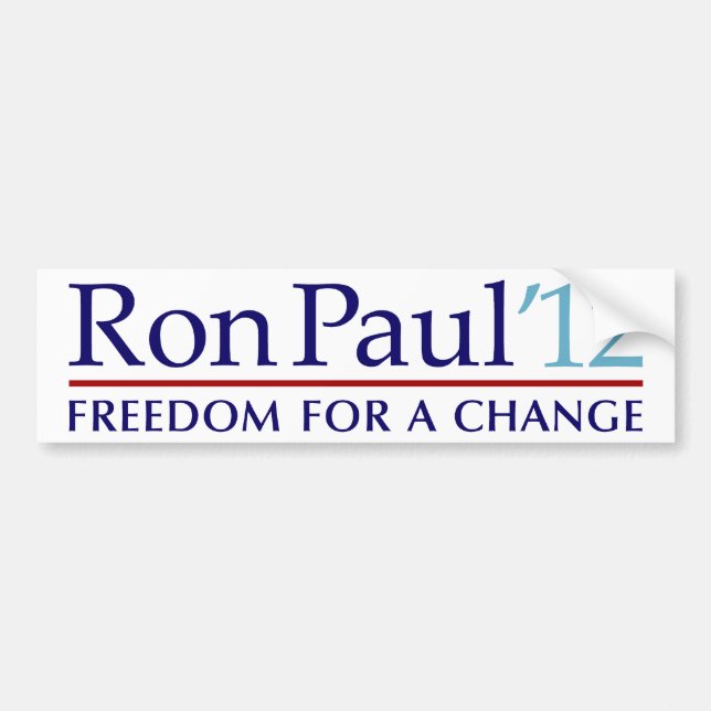 Ron Paul 2012 Autoaufkleber (Vorne)