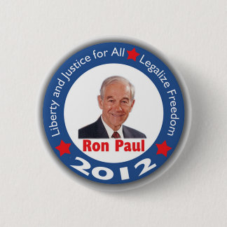 Ron Paul 2012: Freiheit u. Gerechtigkeit für alle! Button
