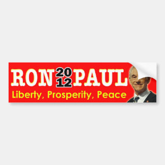 Ron Paul 2012 - Freiheit, Wohlstand, Frieden Autoaufkleber