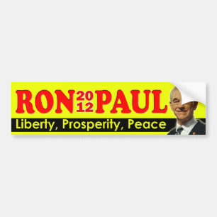 Ron Paul 2012 - Freiheit, Wohlstand, Frieden Autoaufkleber