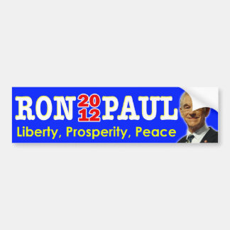 Ron Paul 2012 - Freiheit, Wohlstand, Frieden Autoaufkleber